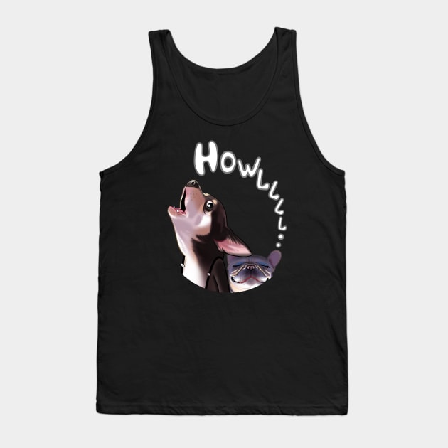 Chihuahua & French Bulldog HOWL Tank Top by Toss4Pon